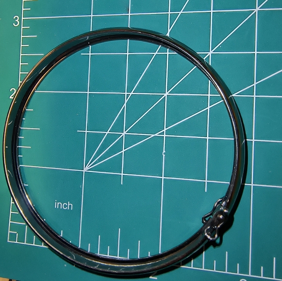 Jacmel Sterling Silver Bangle Bracelet with Oxidized Gunmetal Finish - Picture 6 of 10